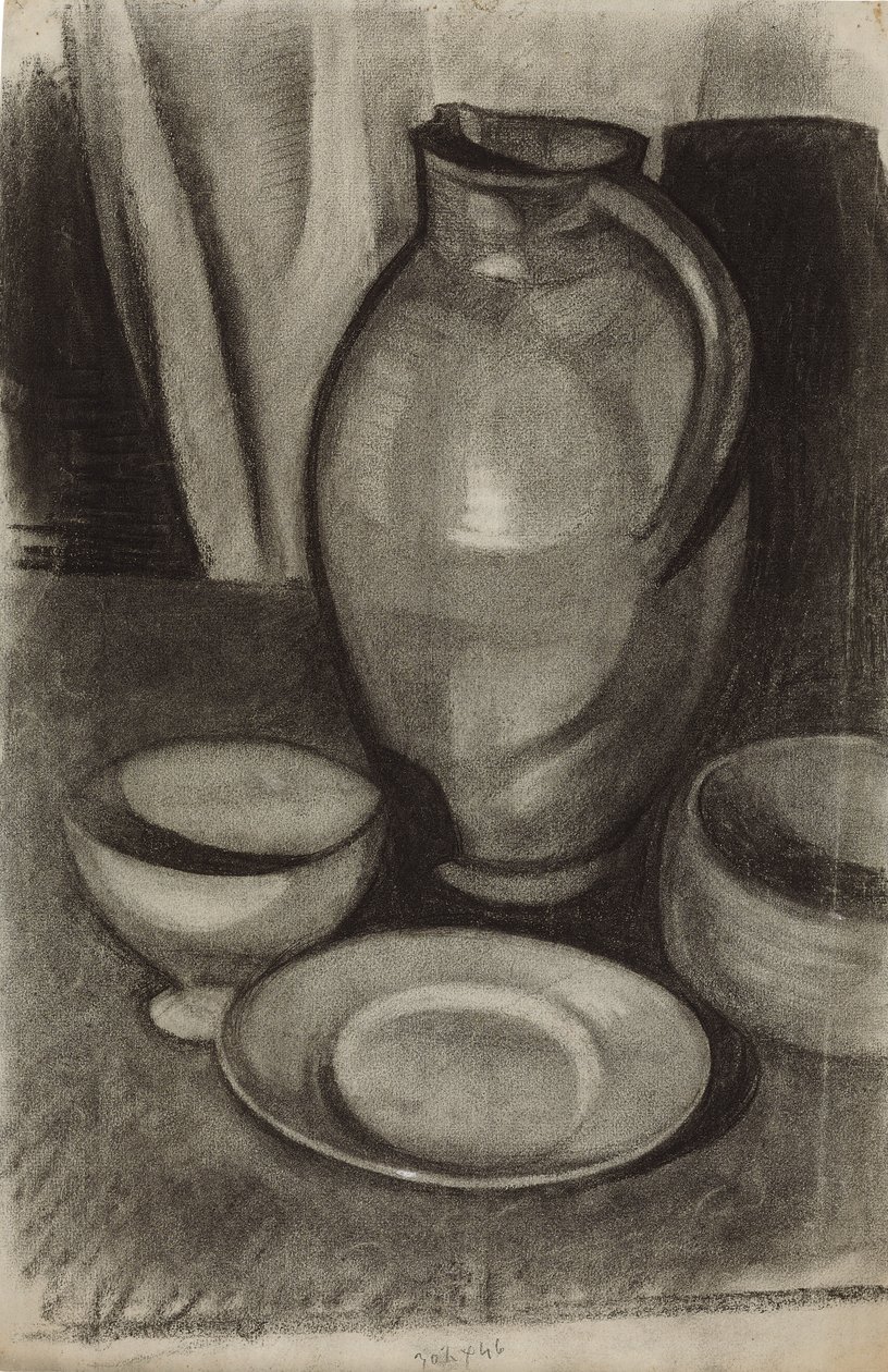 Stillleben mit Krug, 1910 von Juan Gris