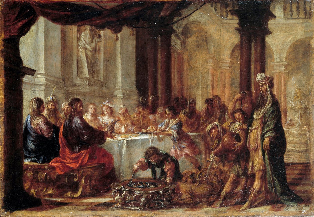 Die Hochzeit zu Kana Gemälde von Juan Valdés (1622-1690) 1660 von Juan de Valdes Leal