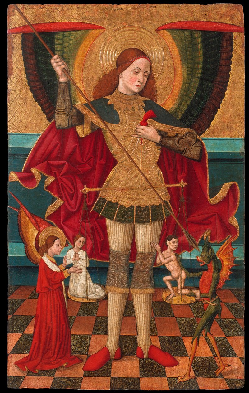 Der Erzengel Michael wiegt die Seelen der Toten von Juan de la Abadía