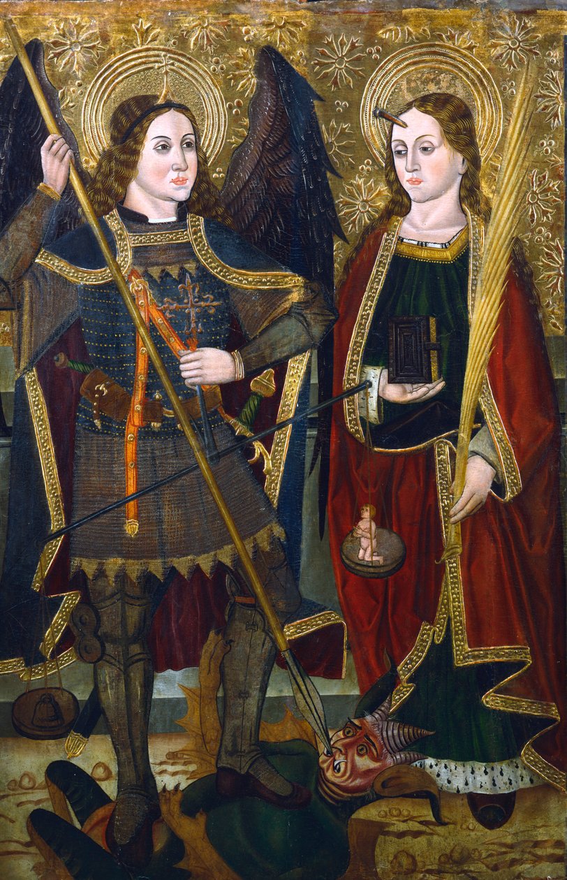 St. Michael und Engracia, ca. 1489-1513 von Juan de la Abadia the Younger