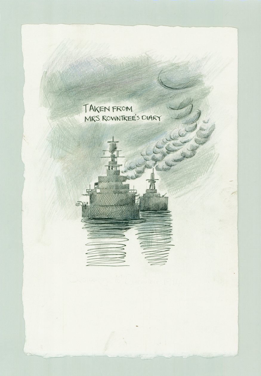 Deutscher Marinebombardement von Scarborough, North Yorkshire, 1914 2014 von Judith Dobie