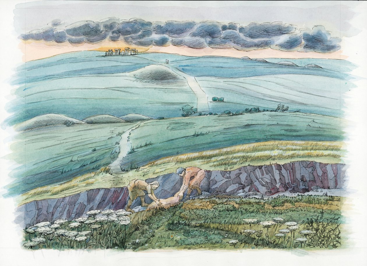 West Amesbury Farm, Stonehenge Road, West Amesbury, Wiltshire, 2016 von Judith Dobie
