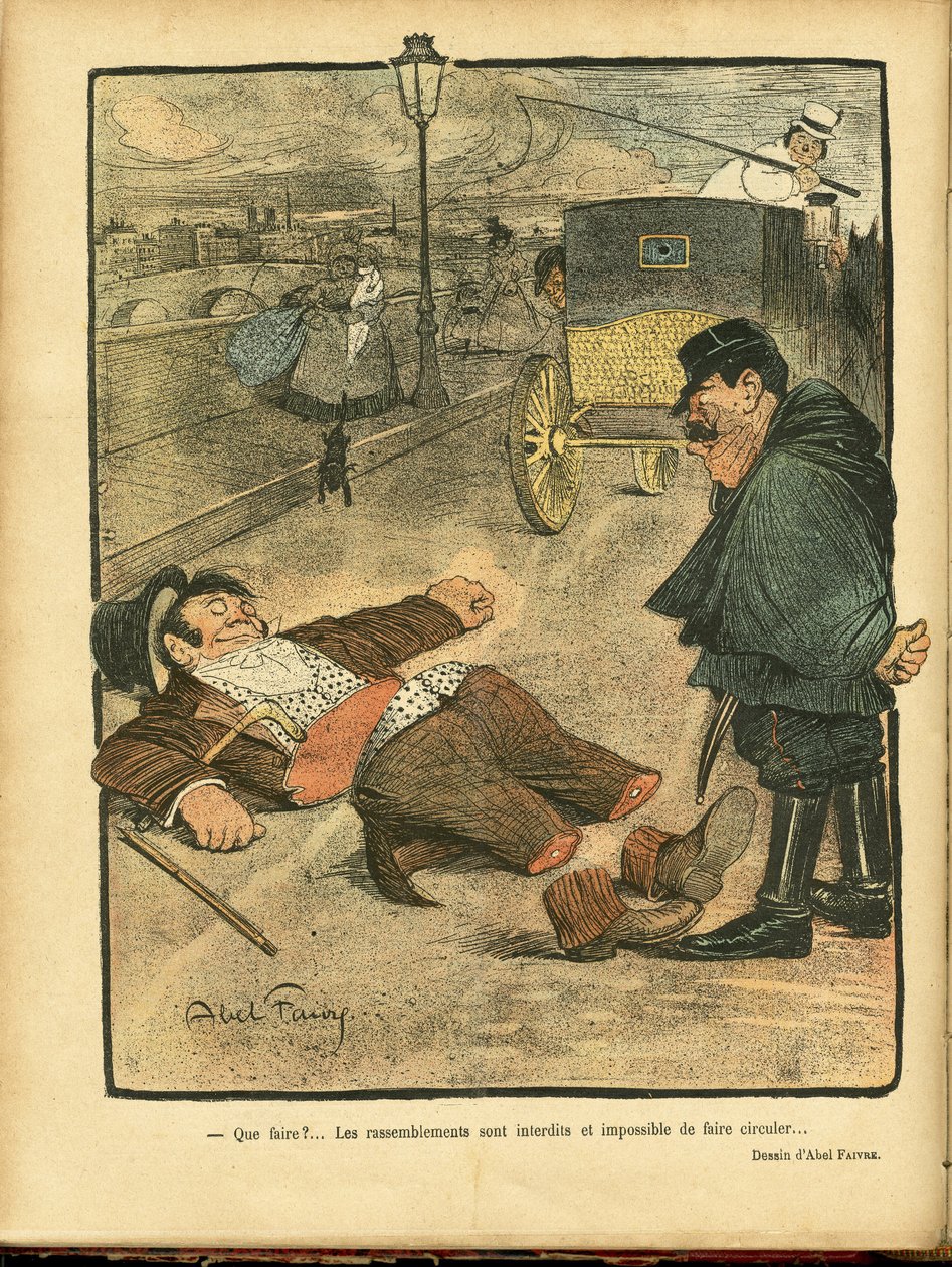 Illustration von Abel Faivre (1867-1945) in Le Rire von Jules Abel Faivre