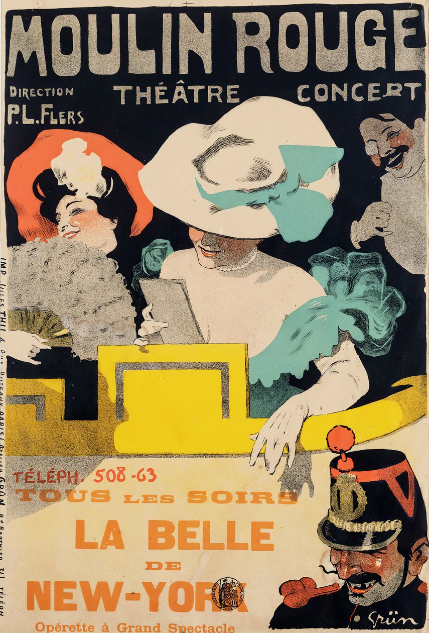 Moulin Rouge. La Belle de New York, ca. 1895 von Jules Alexandre Grün