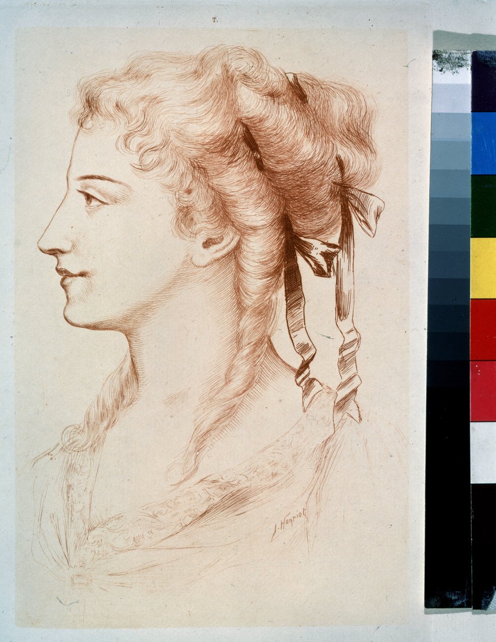 Profil einer jungen Dame von Jules Armand Hanriot