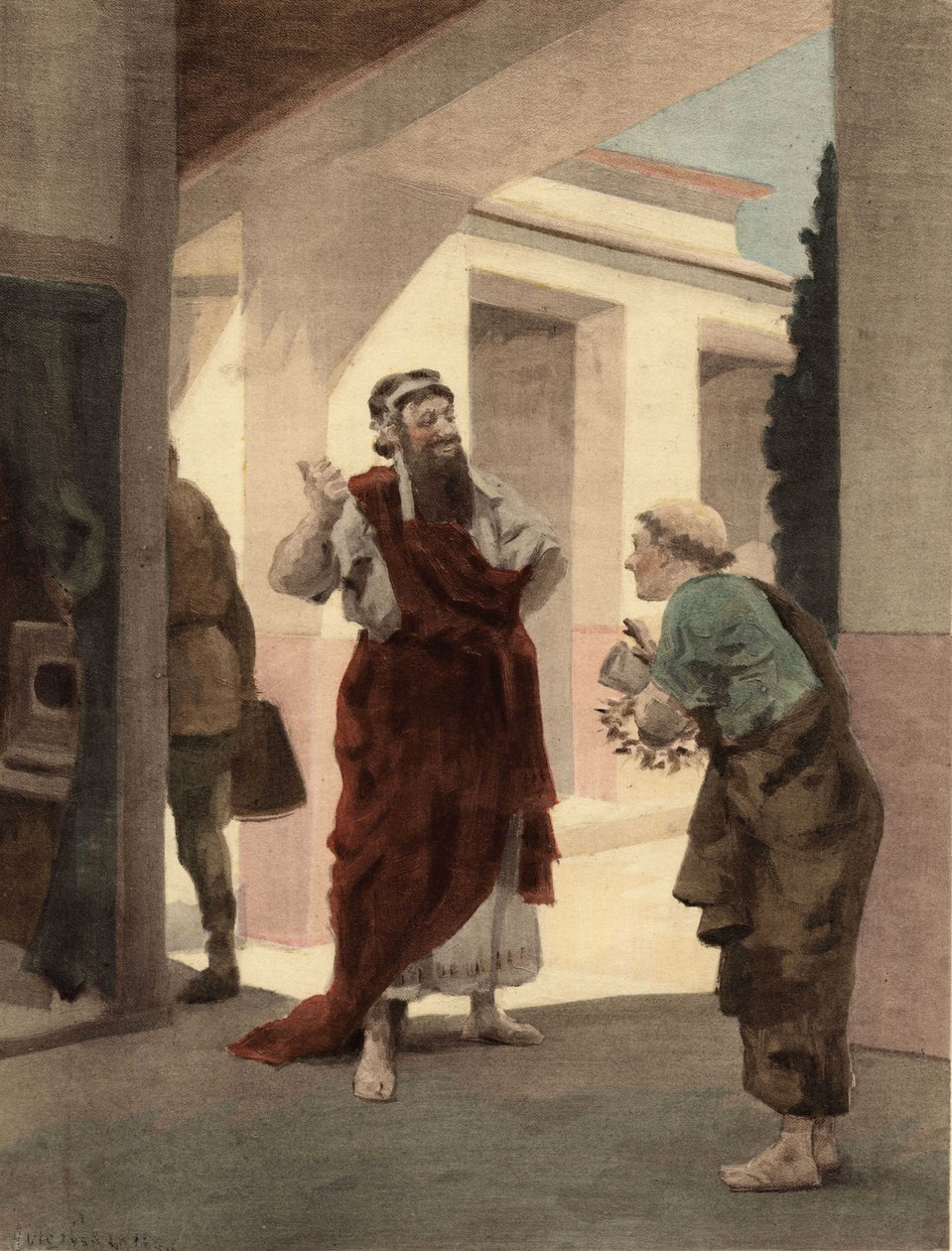 König Antigonus spricht mit Hermodotus. Pantagruel. Illustration von Jules Garnier. In „Rabelais et l