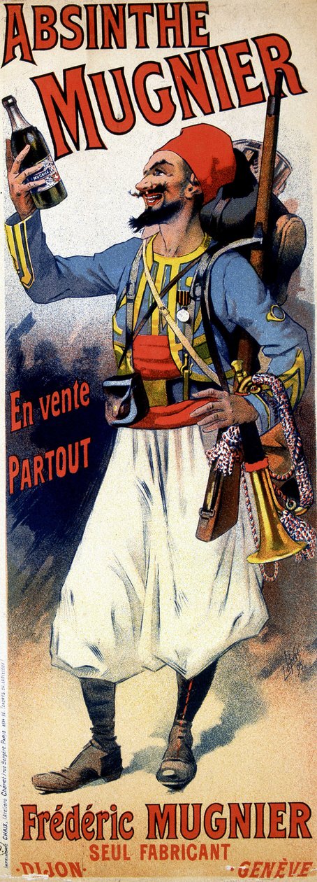 Plakat für Absinth Mugnier - von Jules Cheret von Jules Cheret