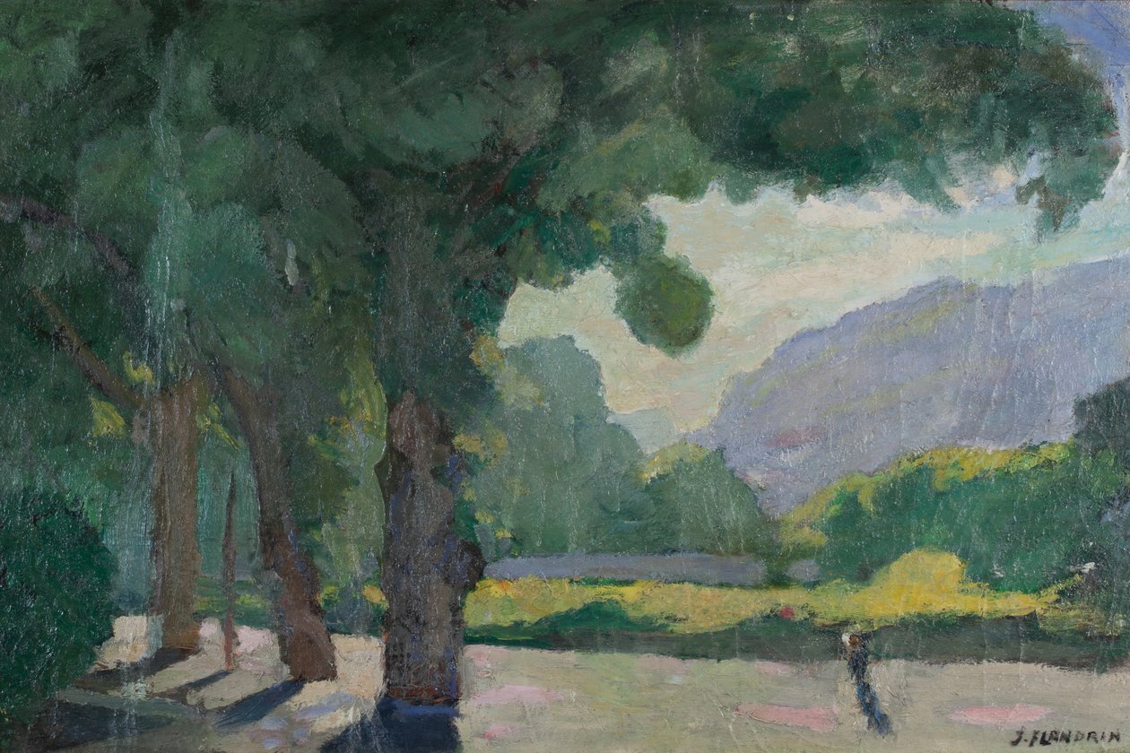 Grenoble, Ansicht von Île Verte 1922 von Jules Flandrin