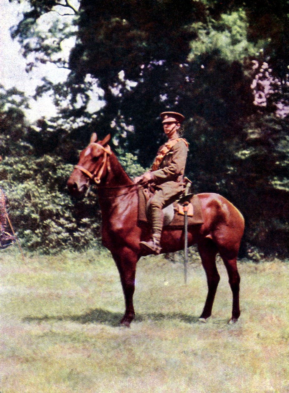 Reiter der britischen Kavallerie während der Schlacht an der Marne östlich von Paris, September 1914 von Jules Gervais Courtellemont