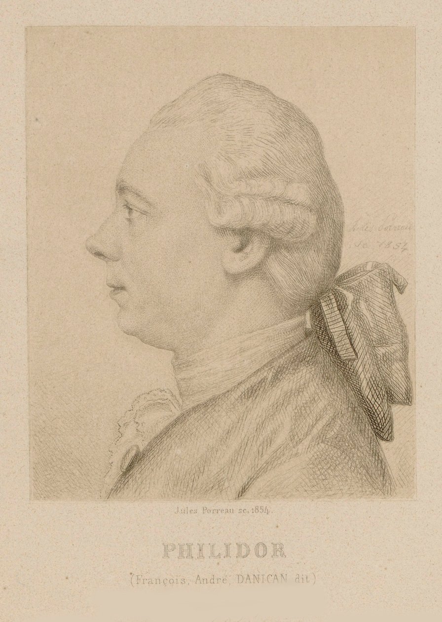 Porträt von François-André Danican Philidor 1726-1795 von Jules Porreau