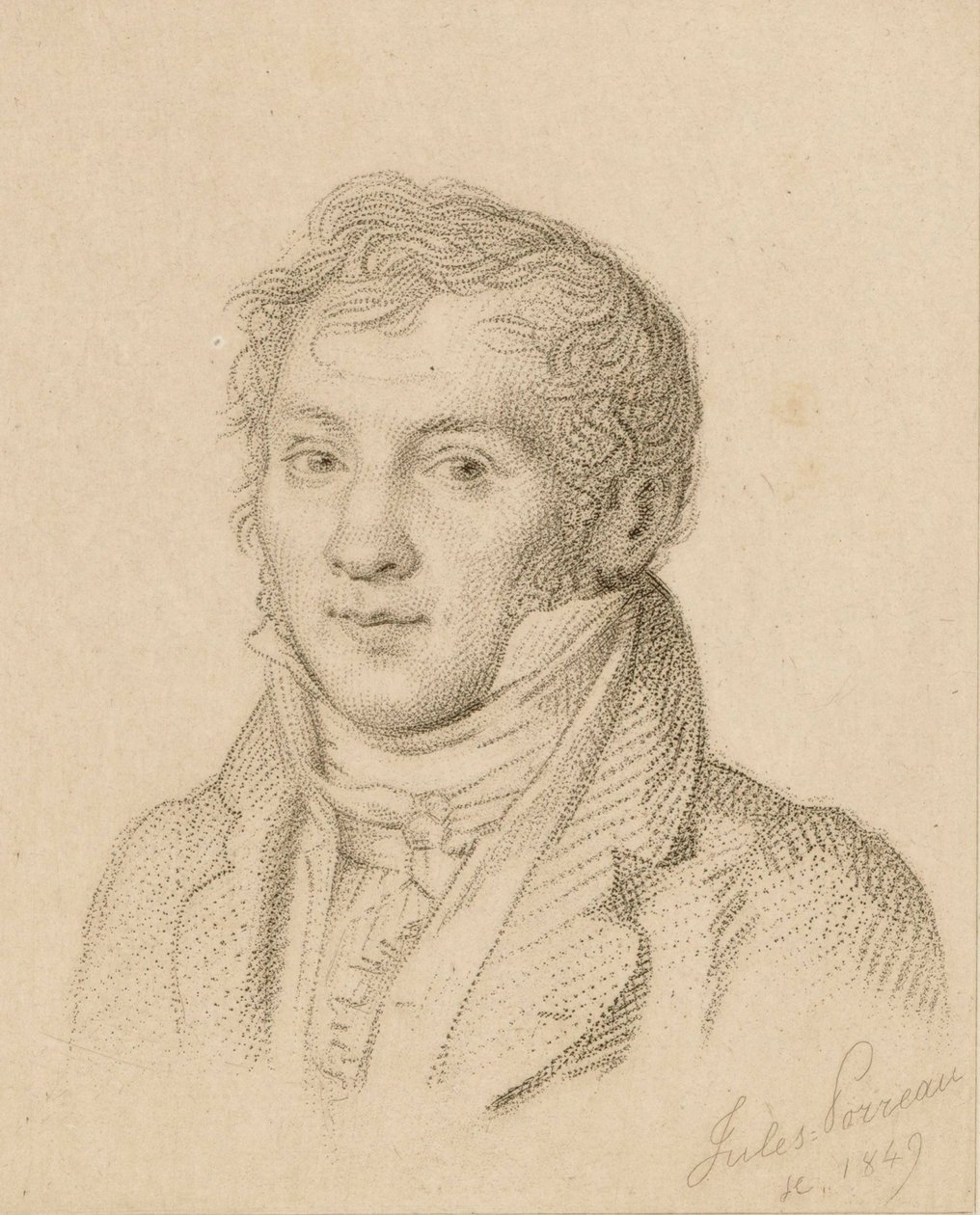 Porträt des Geigers und Komponisten Louis-Luc Loiseau de Persuis 1769-1819, 1849 von Jules Porreau