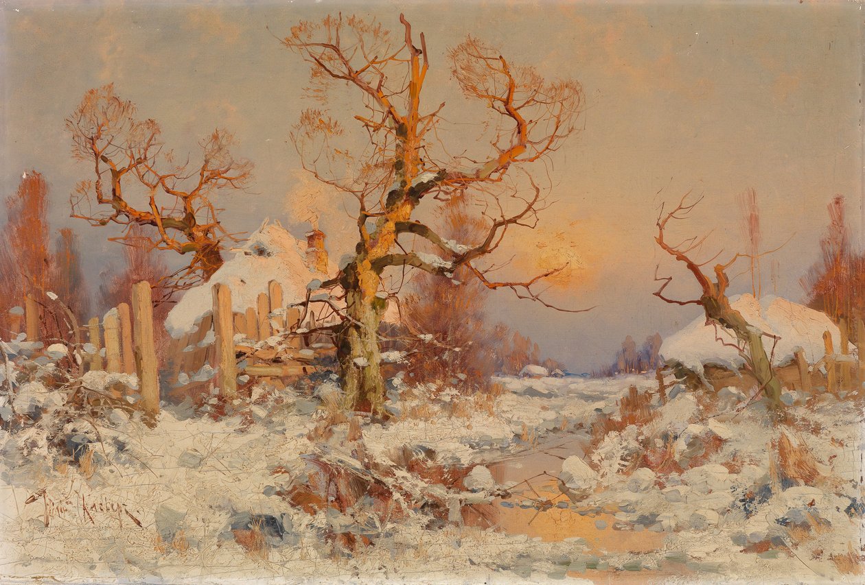 Winterlandschaft in der Abendsonne von Juli Julievich Klever