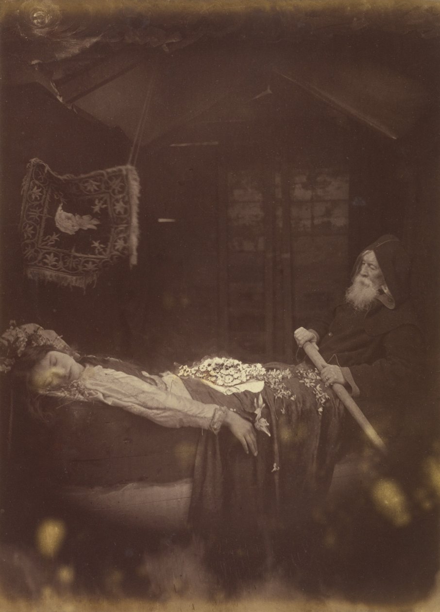 Elaine "und die Toten" ruderten stumm mit der Flut nach oben. von Julia Margaret Cameron