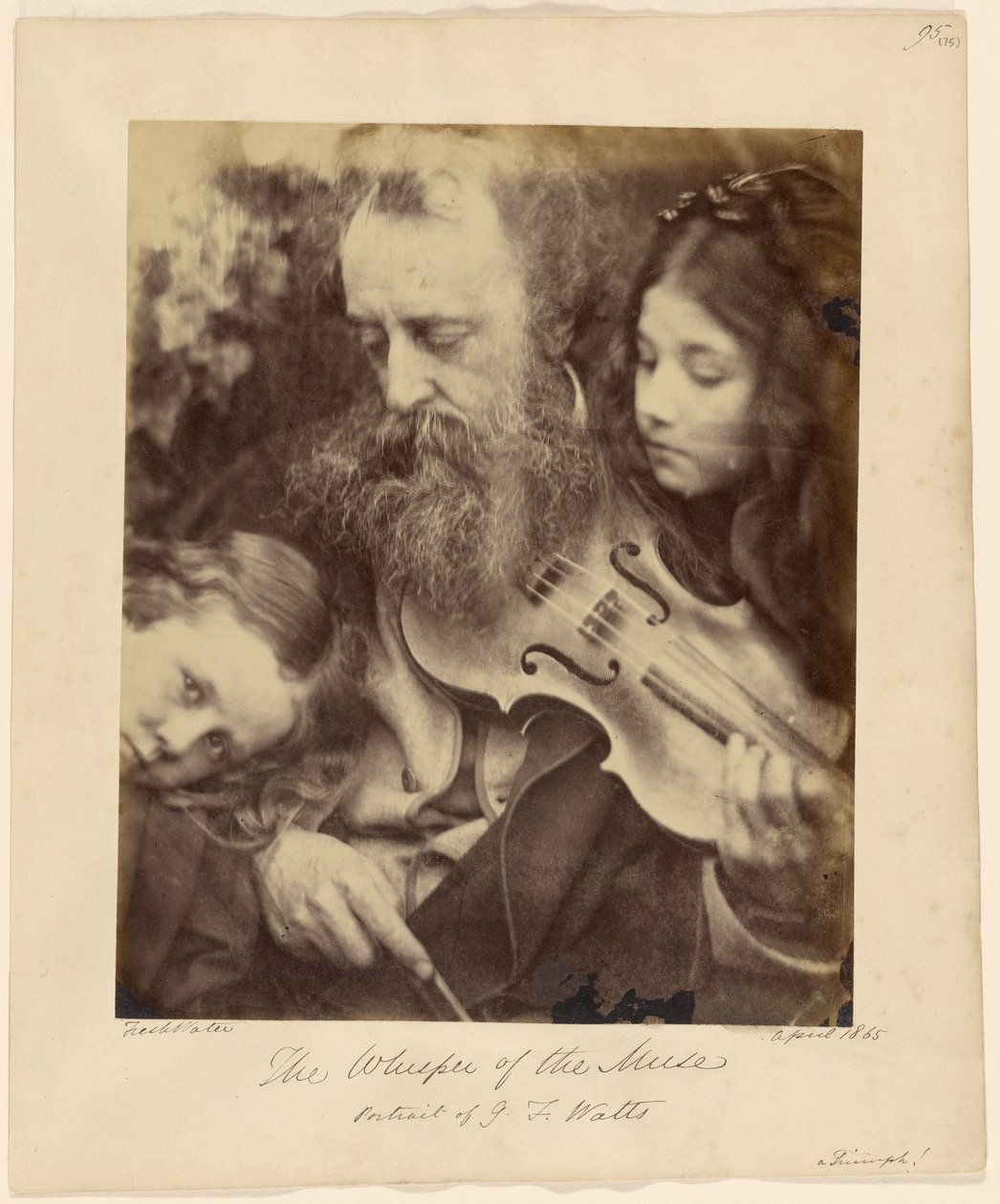 Das Flüstern der Muse / Porträt von G. F. Watts von Julia Margaret Cameron