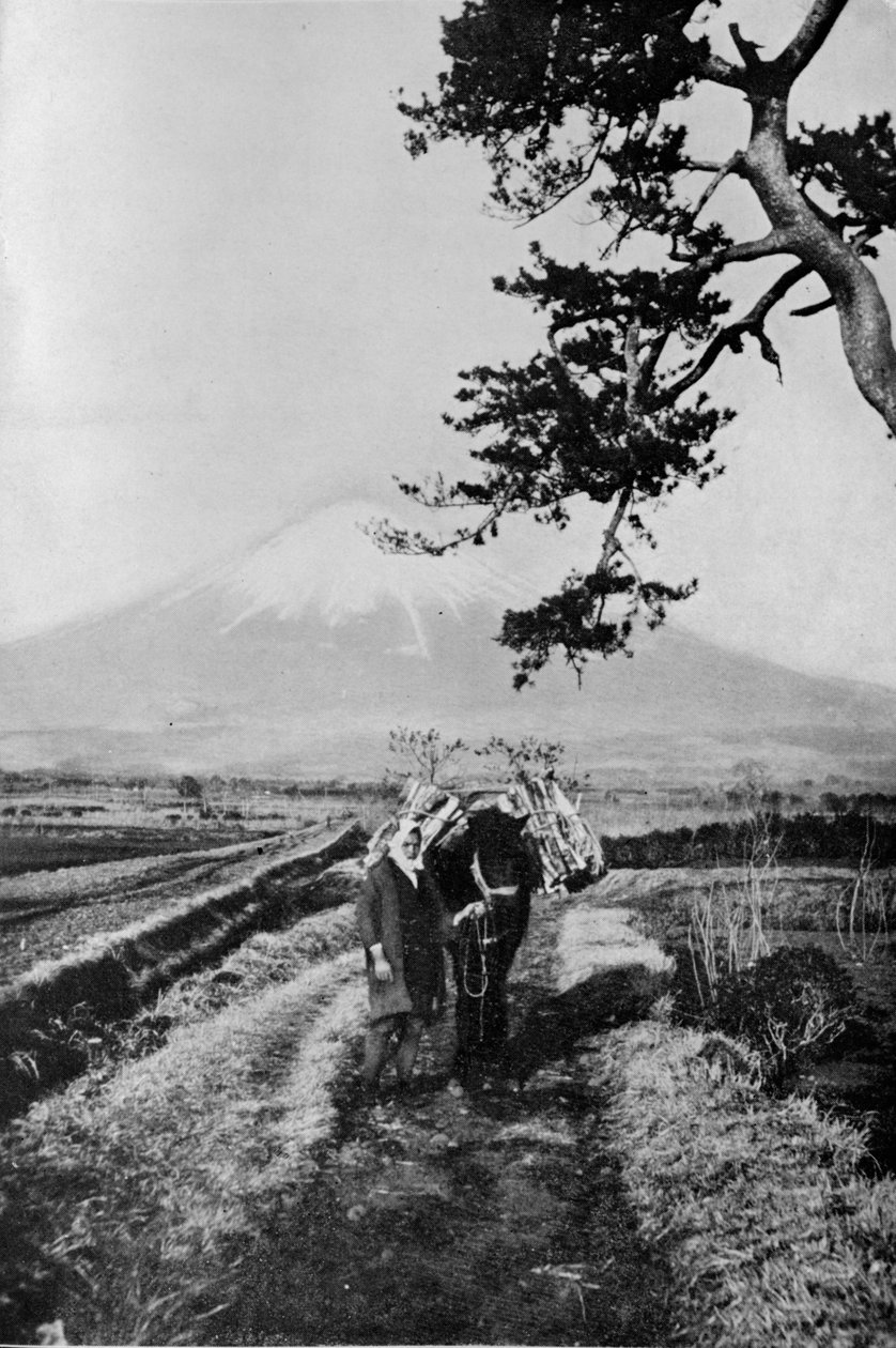 Bauern der Region Fuji nicht namentlich, sondern nur als O Yama, der Ehrenwerte Berg, ca. 1900 von Julian Leonard Street