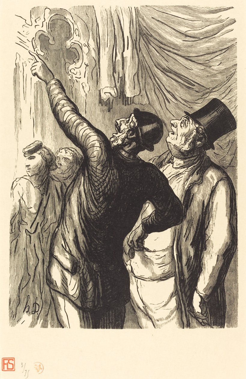 Weltausstellung: Ein wahrer Cicerone von Julien Antoine Peulot after Honoré Daumier