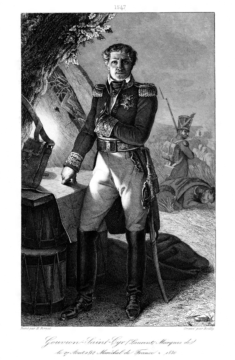 Laurent Gouvion Saint-Cyr 1764-1830, Marschall von Frankreich, 1839 von Julien Leopold Boilly