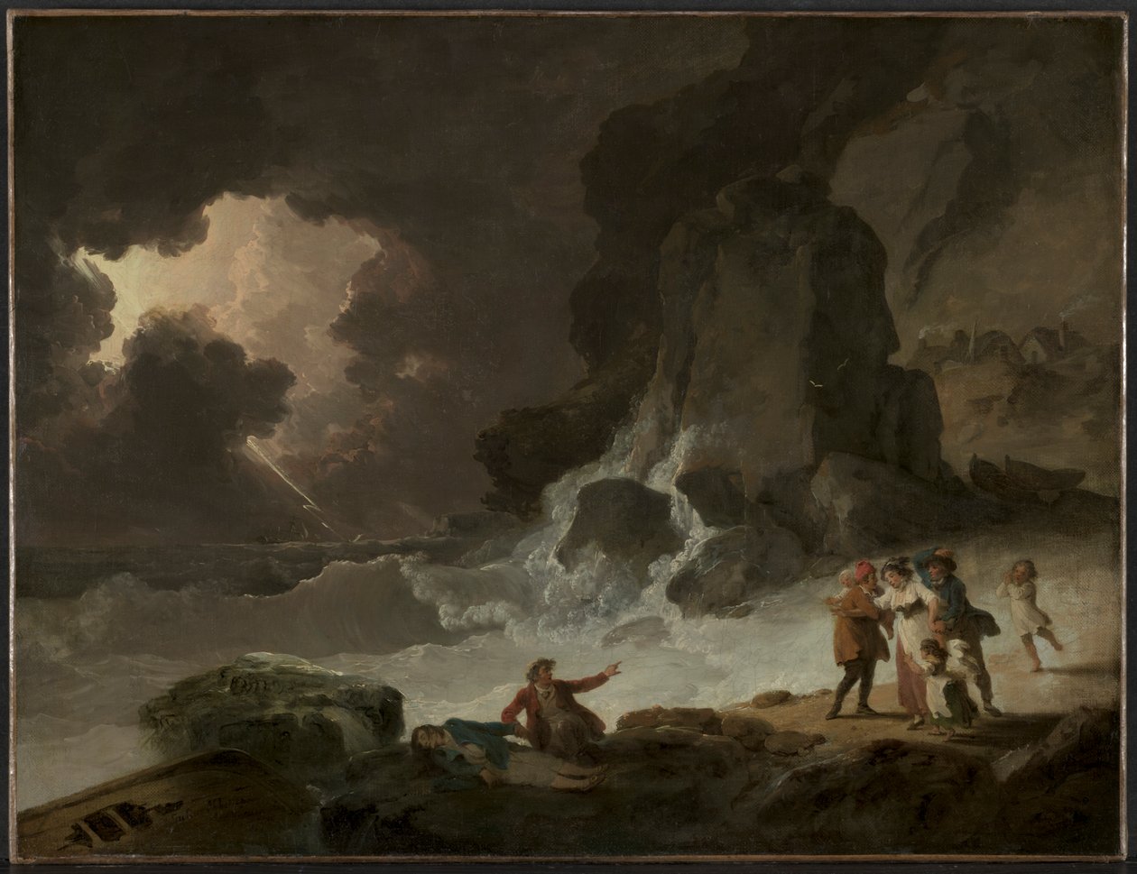 Ein Sturm hinter der Isle of Wight von Julius Caesar Ibbetson