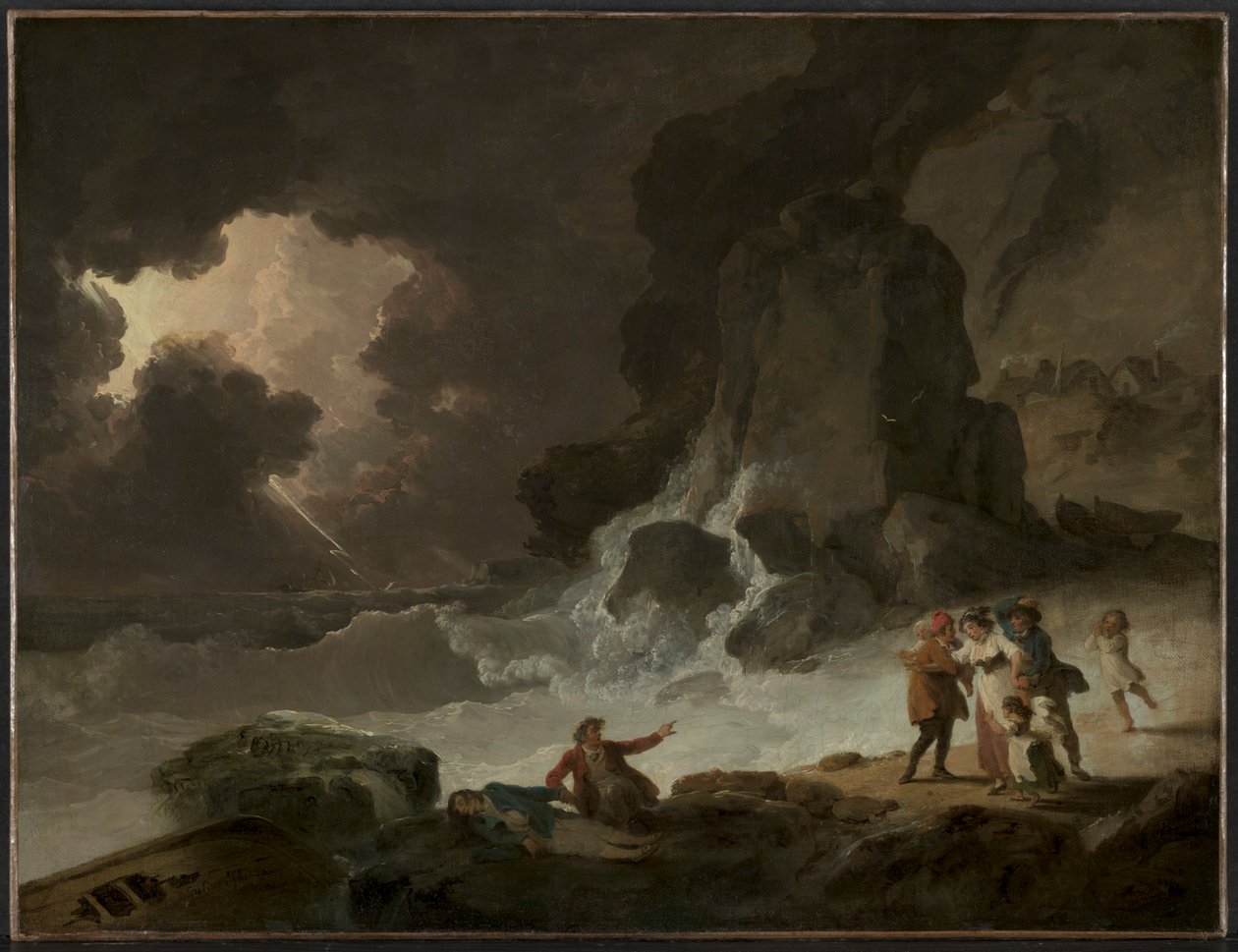 Ein Sturm hinter der Isle of Wight, ca. 179 von Julius Caesar Ibbetson