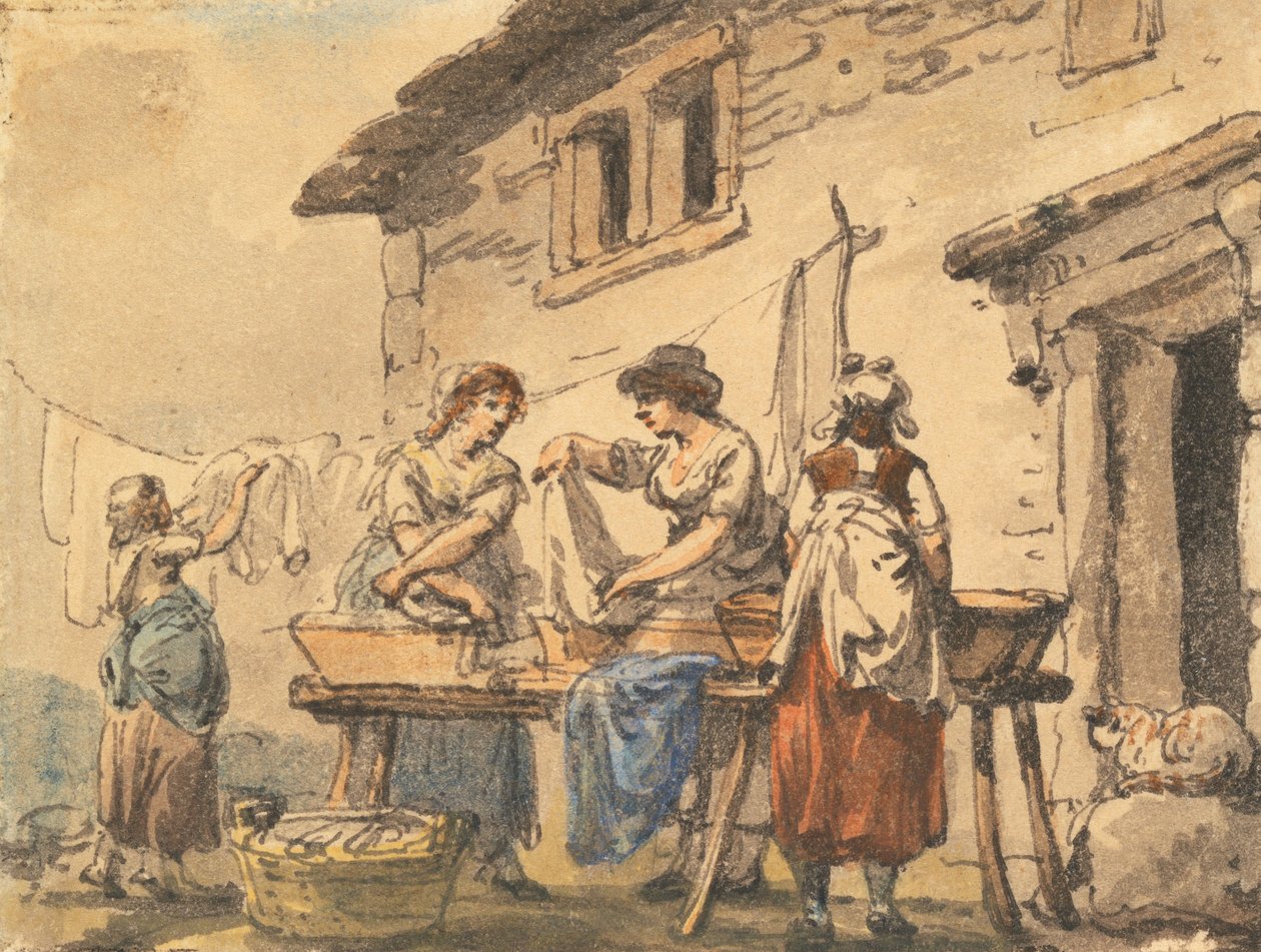 Waschen mit Asche von Julius Caesar Ibbetson
