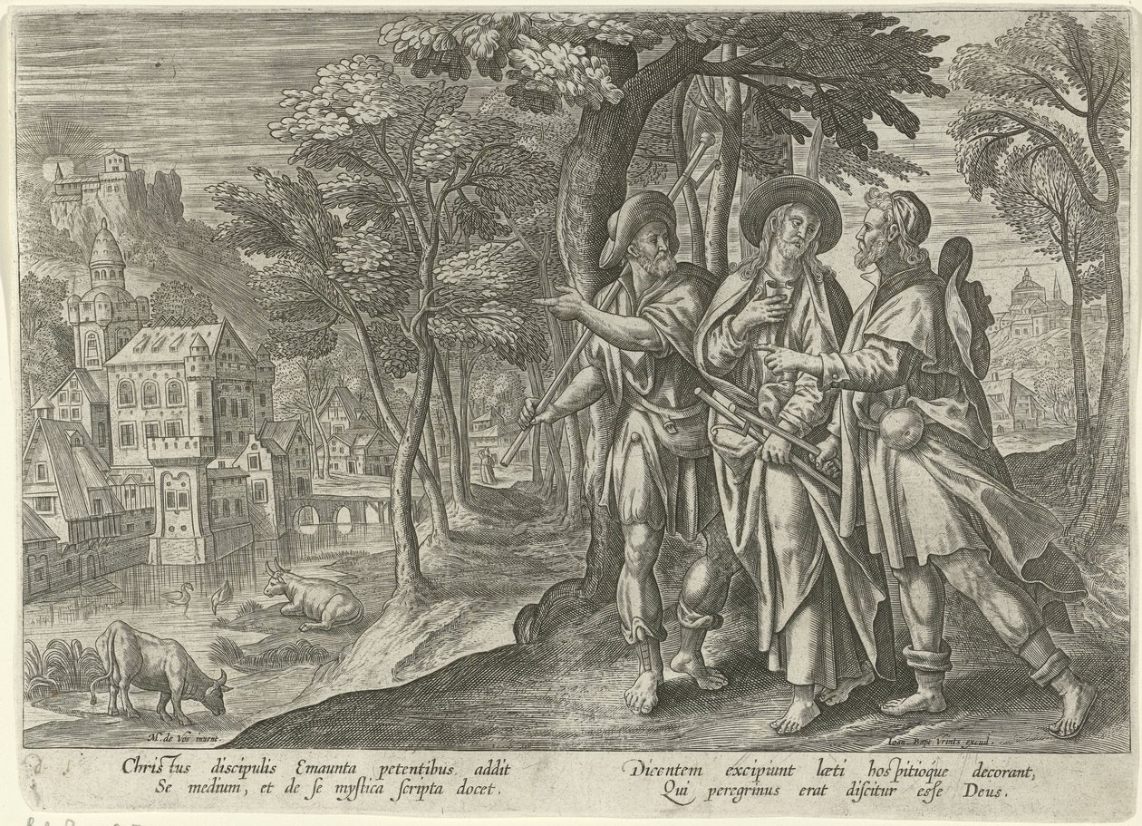 Emmausjünger
Erscheinungen Christi nach seinem Tod (Serientitel) von Julius Goltzius