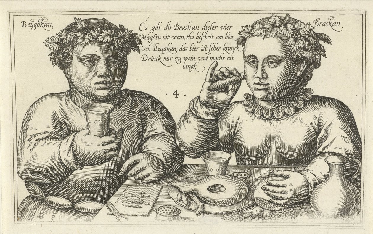 Vielfraß und Trunkenbold von Julius Goltzius