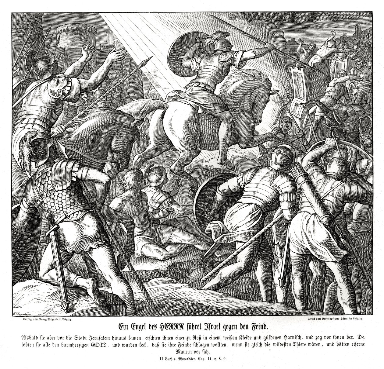 Ein Engel führt die Israeliten von Julius Schnorr von Carolsfeld