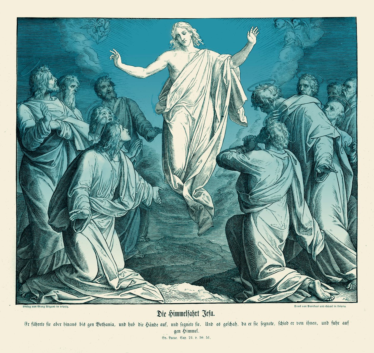 Himmelfahrt Christi, Evangelium nach Lukas von Julius Schnorr von Carolsfeld