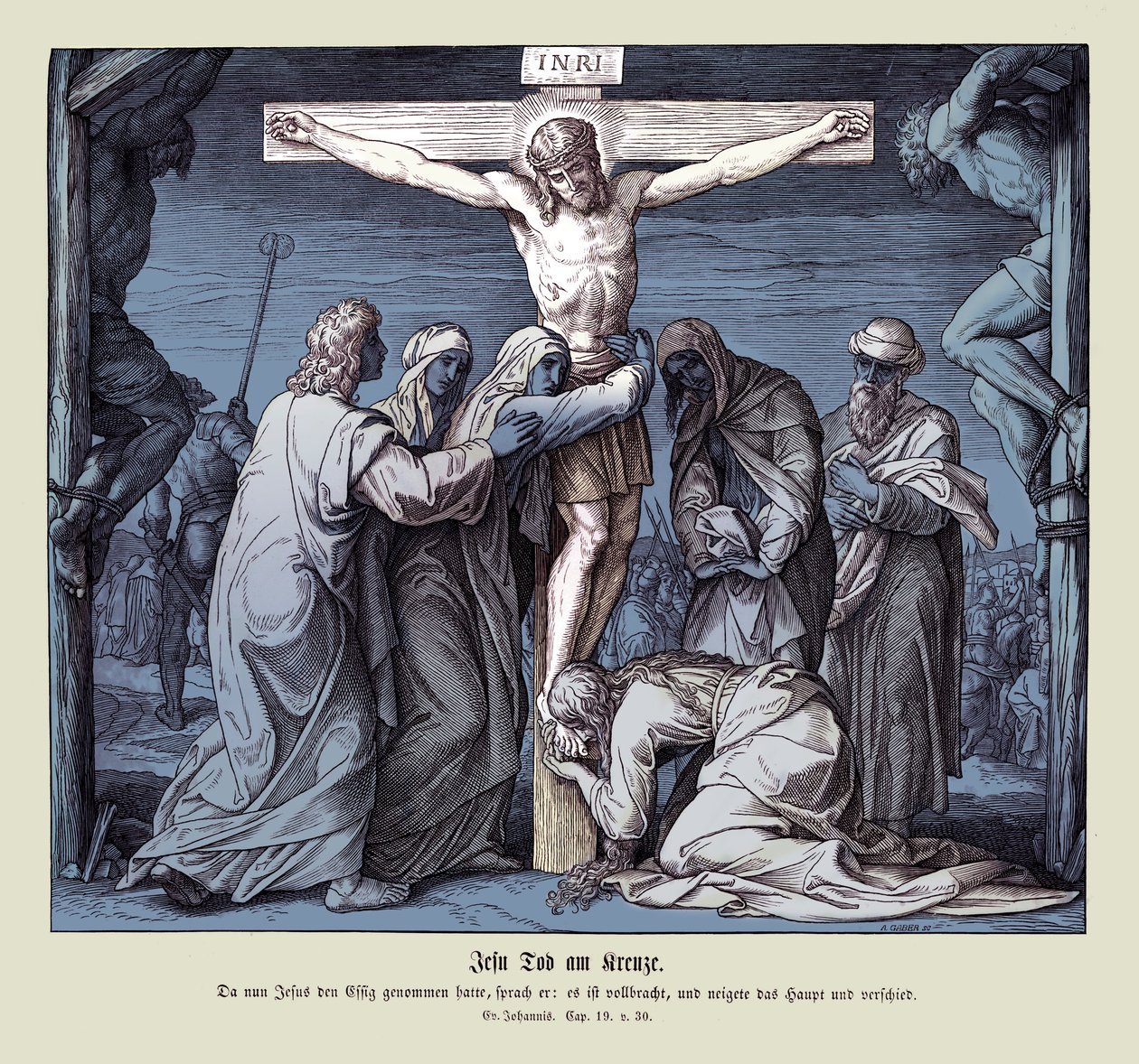 Tod Jesu am Kreuz, Evangelium nach Johannes von Julius Schnorr von Carolsfeld