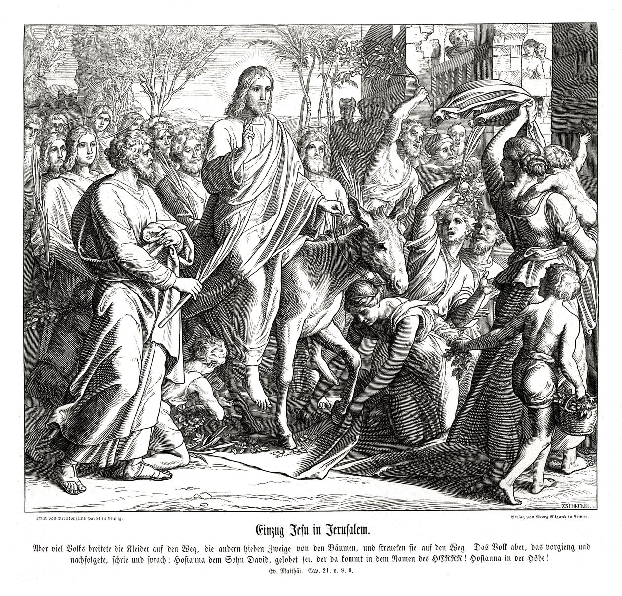 Einzug Jesu in Jerusalem von Julius Schnorr von Carolsfeld