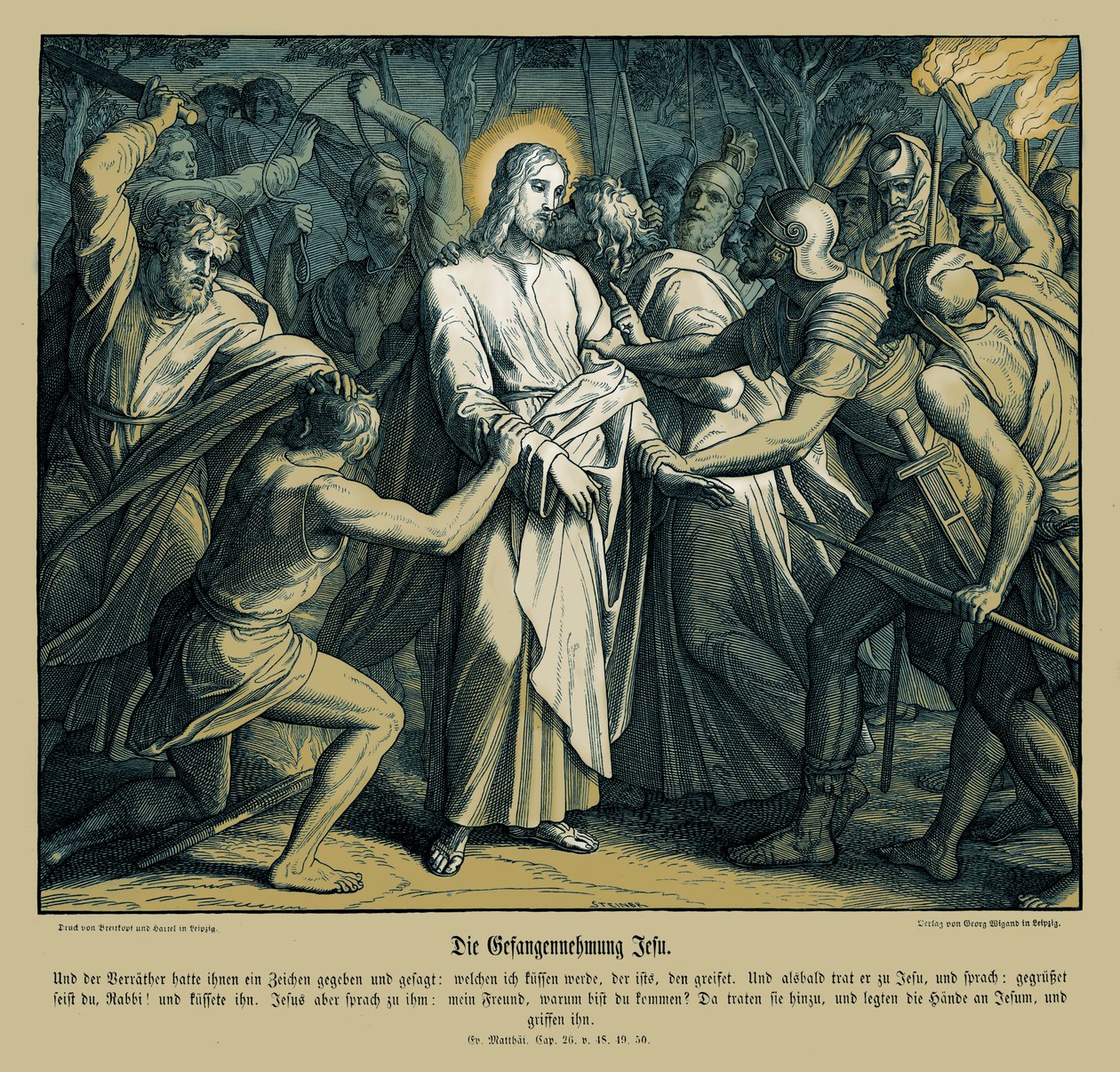 Verrat an Jesus, Evangelium nach Matthäus von Julius Schnorr von Carolsfeld