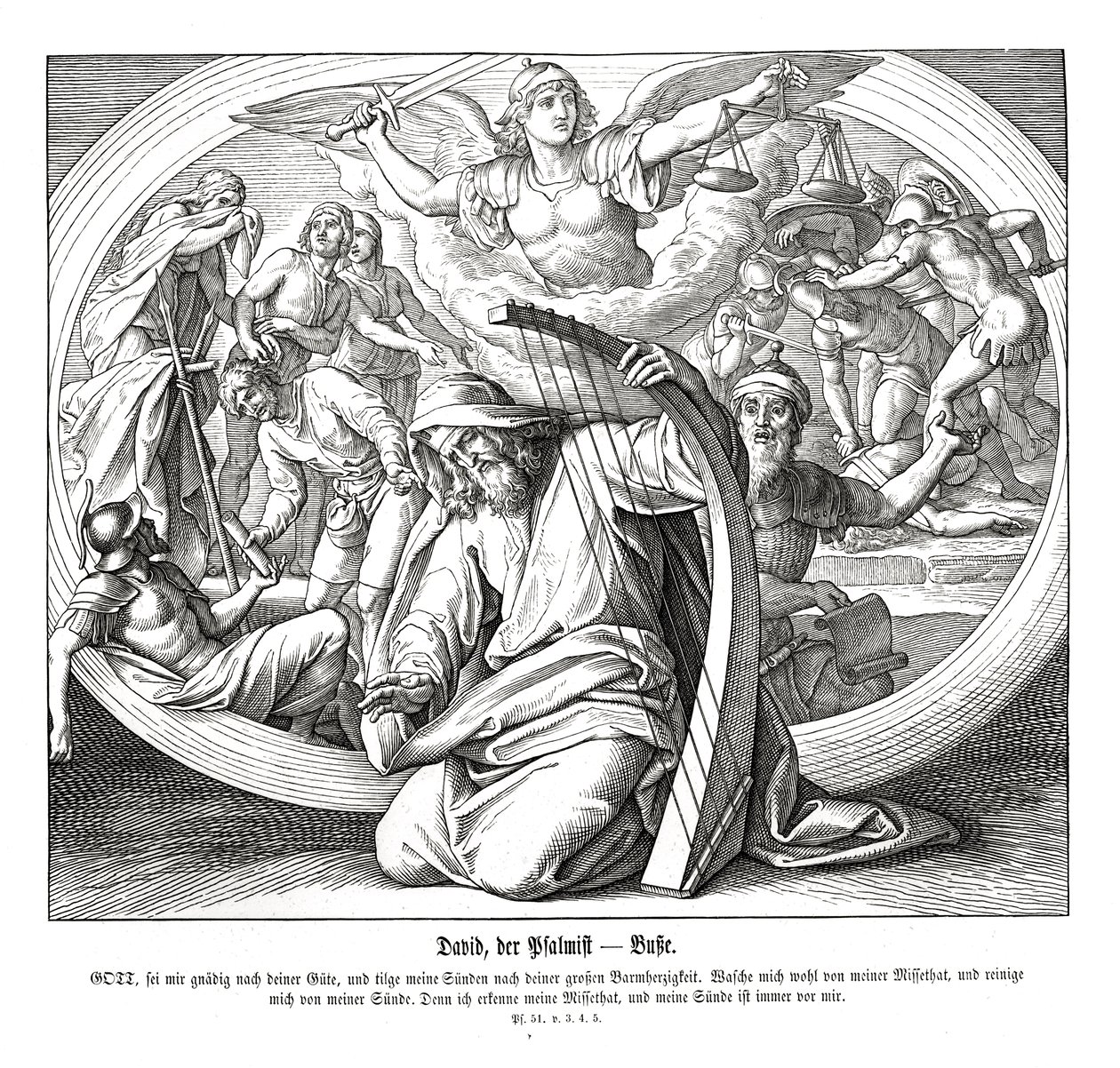 Psalmen - Buße von Julius Schnorr von Carolsfeld