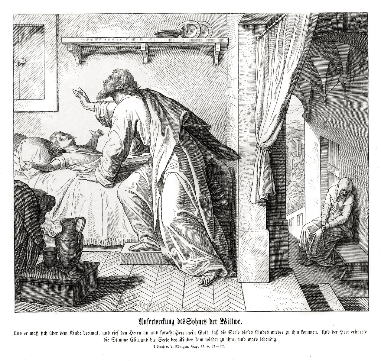 Wiederbelebung des Sohnes der Witwe von Julius Schnorr von Carolsfeld