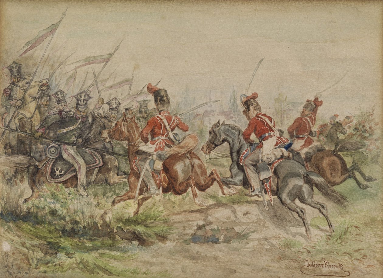 Polnische Soldaten im Kampf gegen Russen von Juliusz Fortunat Kossak