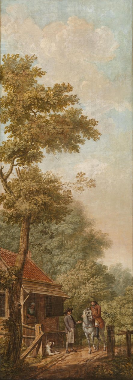 Wandbehang mit holländischer Landschaft, gehörend zum Saal der Nieuwe Doelenstraat 22 von Jurriaan Andriessen