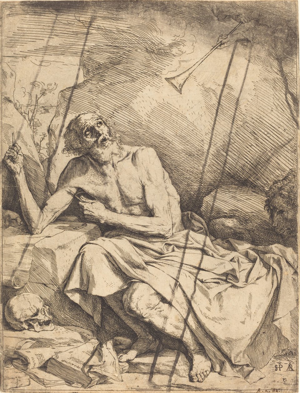 Der heilige Hieronymus hört die Posaune des Jüngsten Gerichts von Jusepe de Ribera