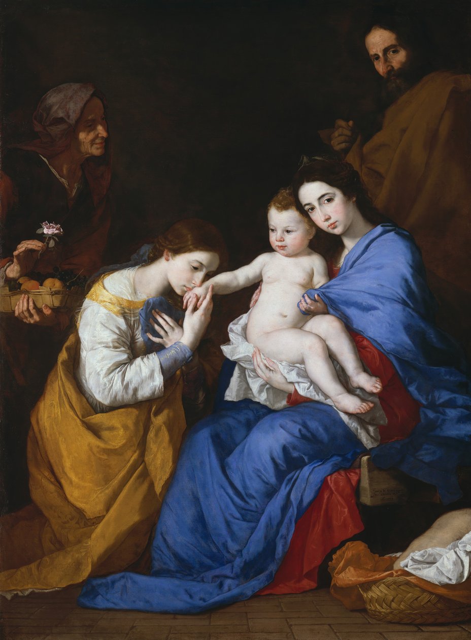 Die Heilige Familie mit den Heiligen Anna und Katharina von Alexandria von Jusepe de Ribera