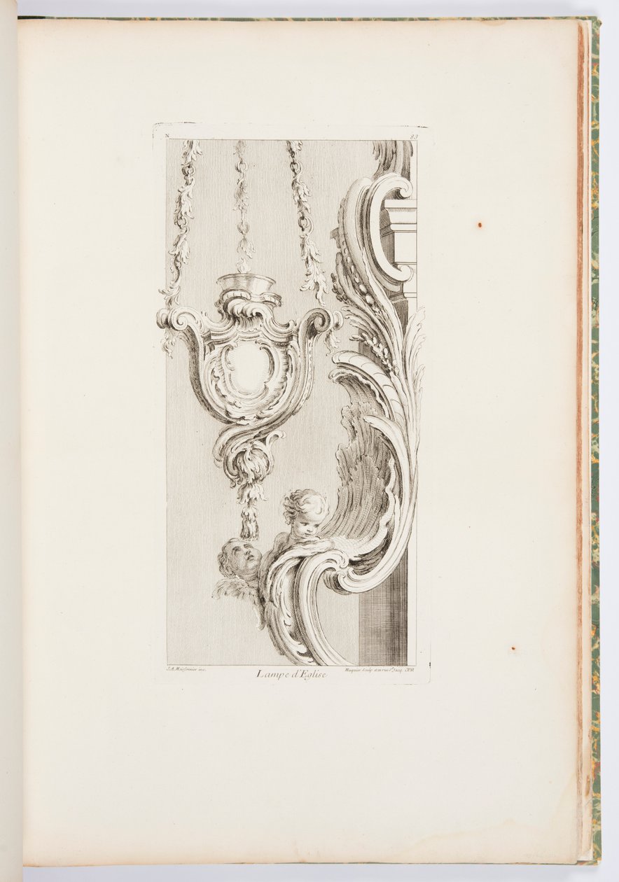 Kirchenlampe, Platte 83, aus Oeuvres de Juste-Aurèle Meissonnier von Juste Aurèle Meissonnier