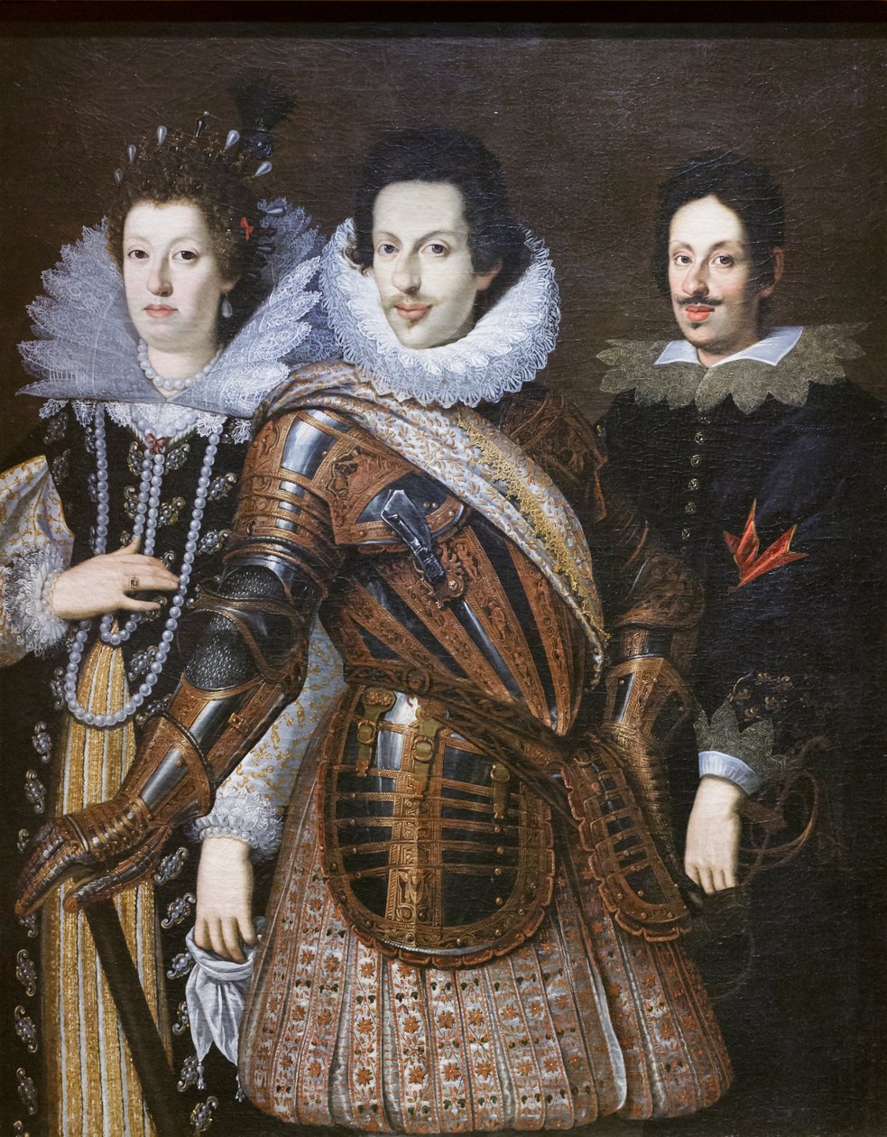 Cosimo II de Medici mit seiner Frau Maria Magdalena von Österreich und seinem Sohn Ferdinando II von Justus Suttermans