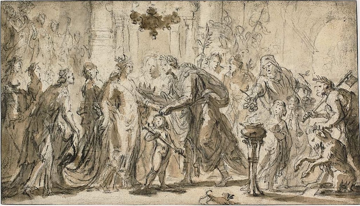 Die Hochzeit von Zenobia und Odenatus von Justus van Egmont