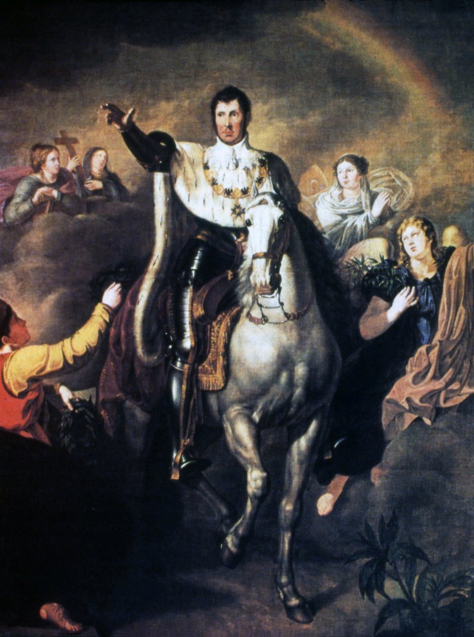 Die Rückkehr von Friedrich Wilhelm III. als Sieger in den Befreiungskriegen von K.F.J.H. Schumann