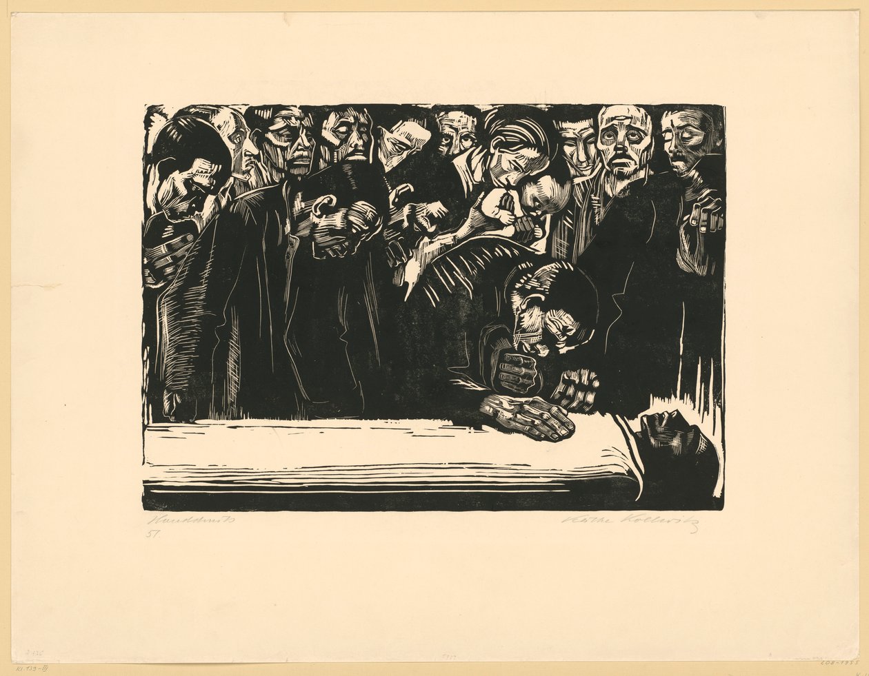 Gedenkblatt für Karl Liebknecht (5. Zustand) von Käthe Kollwitz