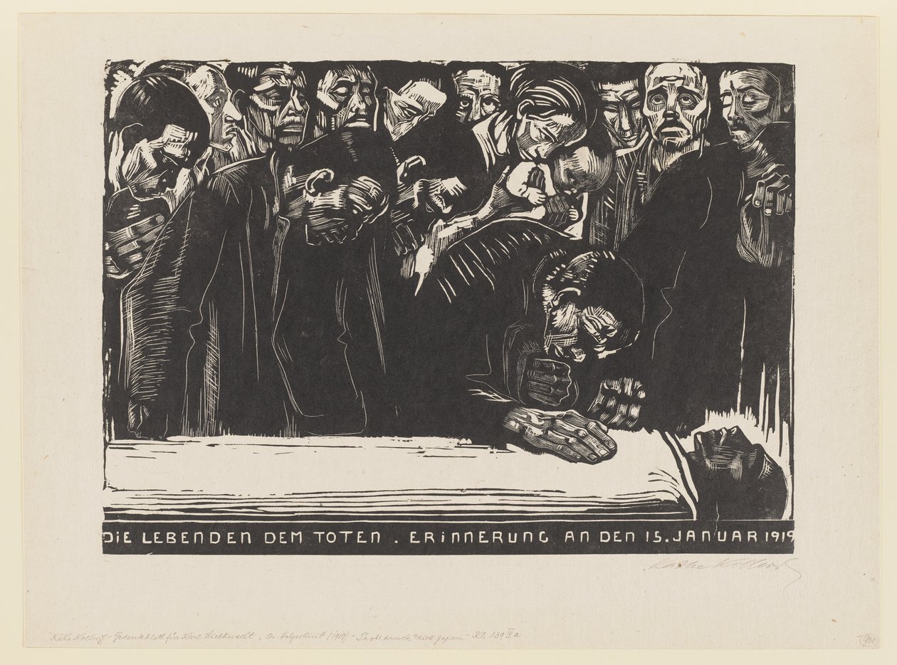 Gedenkdruck für Karl Liebknecht von Käthe Kollwitz