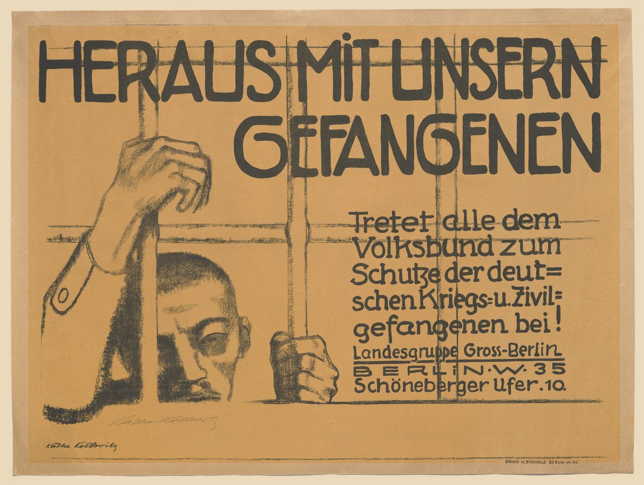 Heraus mit unseren Gefangenen von Käthe Kollwitz
