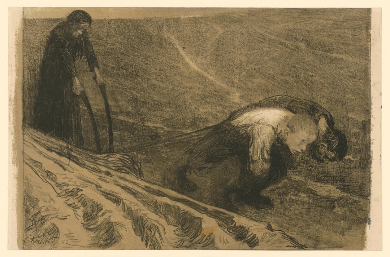 Pflugzieher und Weib (Verworfene Fassung) von Käthe Kollwitz