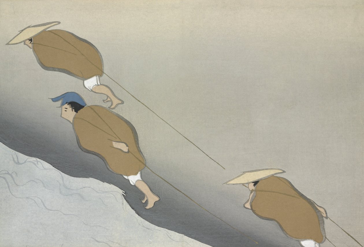 Hikifune, aus Momoyo-gusa (Die Welt der Dinge) Bd. II, veröffentlicht 1909 von Kamisaka Sekka