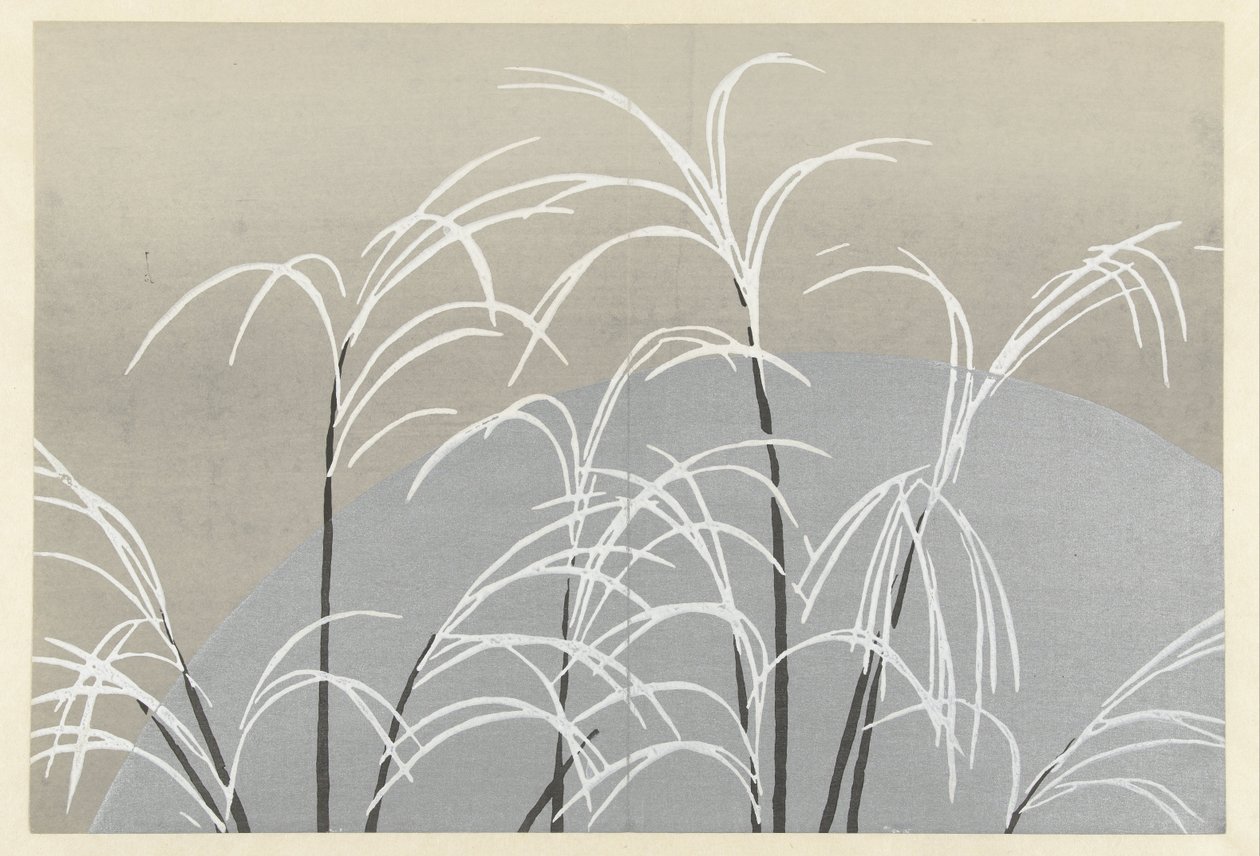 Mond und Gräser von Kamisaka Sekka