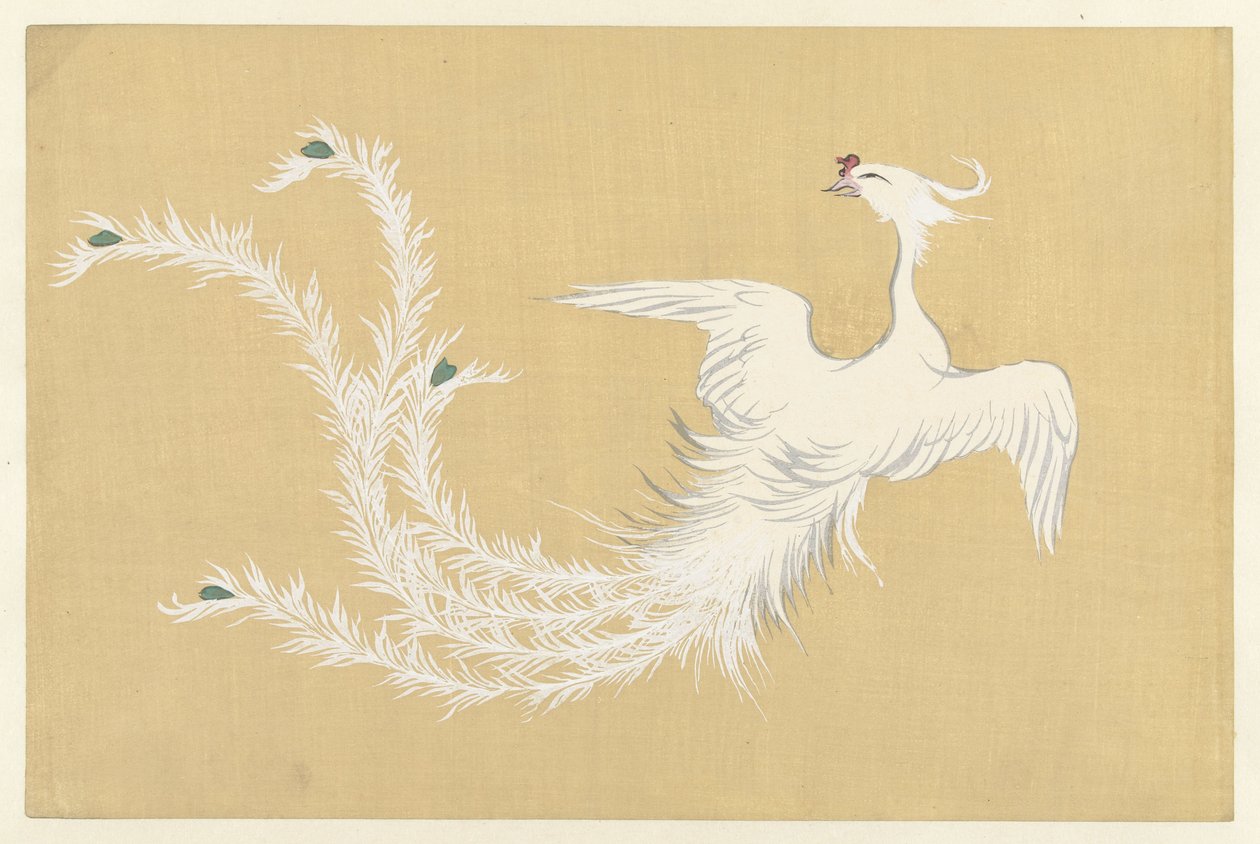 Weißer Phönix von Kamisaka Sekka