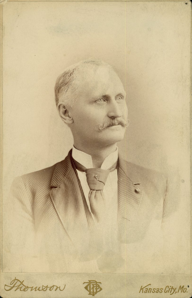 E. Irwin Lamdin, 1. Leutnant und Adjutant, 14. Missouri-Kavallerie (Union) von Kansas City Thomson