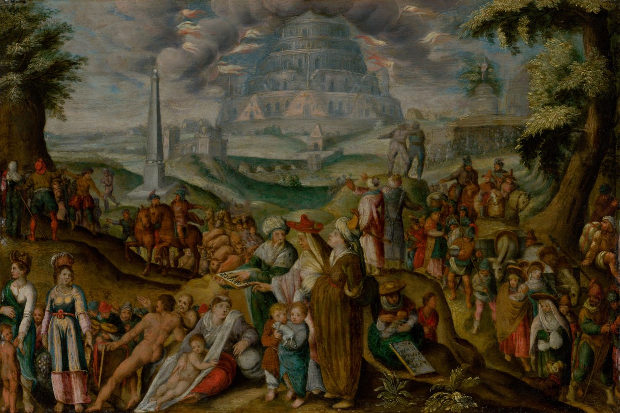 Die Verwirrung der Sprachen, 1600er Jahre von Karel van Mander the Elder